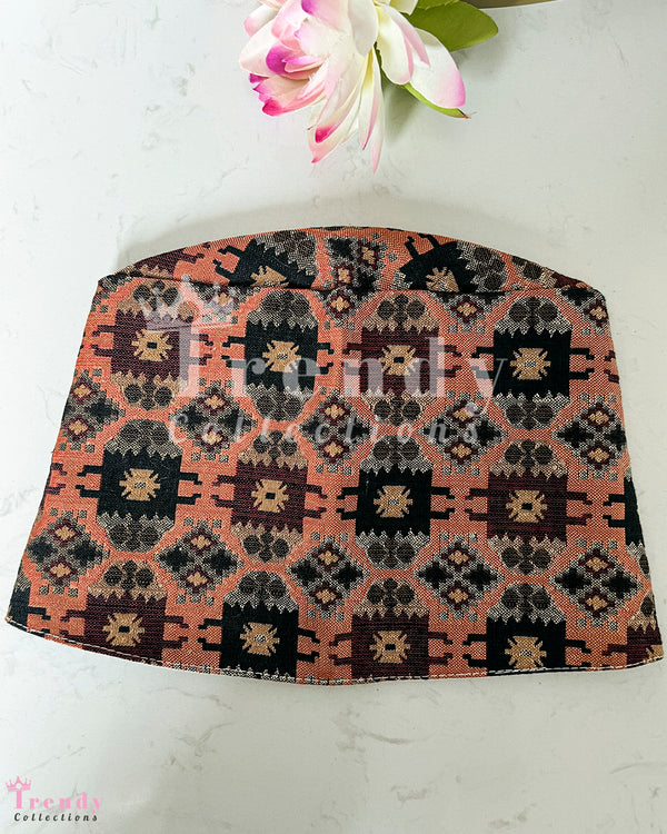 Classic Dhaka Topi with Floral Motif Design