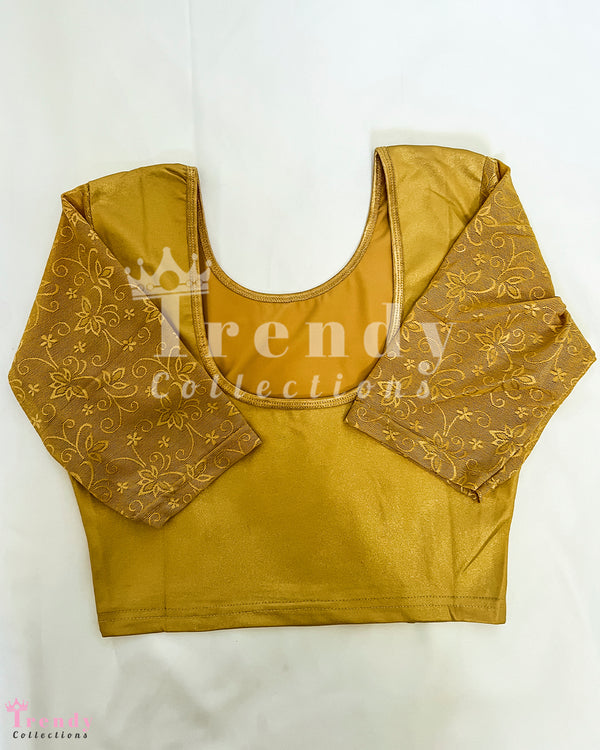 Golden Stretchable Blouse - Ready to Wear